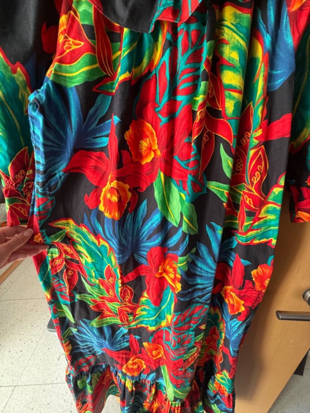 Hilo Hattie Hawaiian Original Womens Floral Maxi Dress Size L Multicolor Cotton - Picture 10 of 12